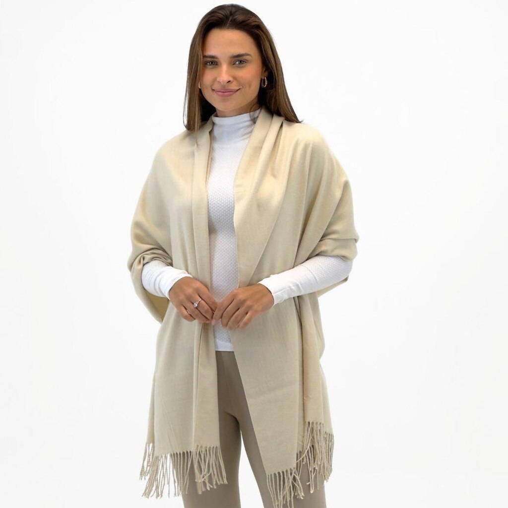 Cachecol Alpelo em Lã com Franjas Feminino