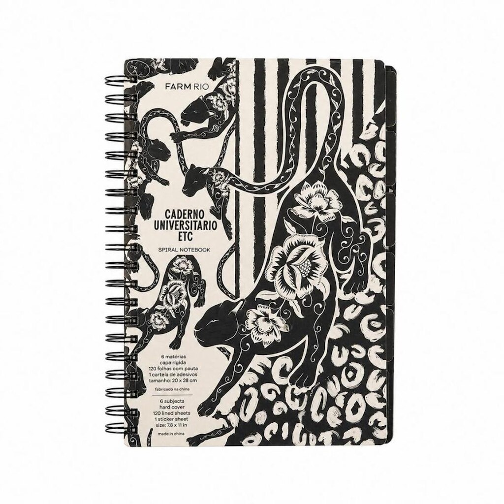 CADERNO FARM FEMININO UNIVERSITÁRIO AMOR DE ONÇA 369525