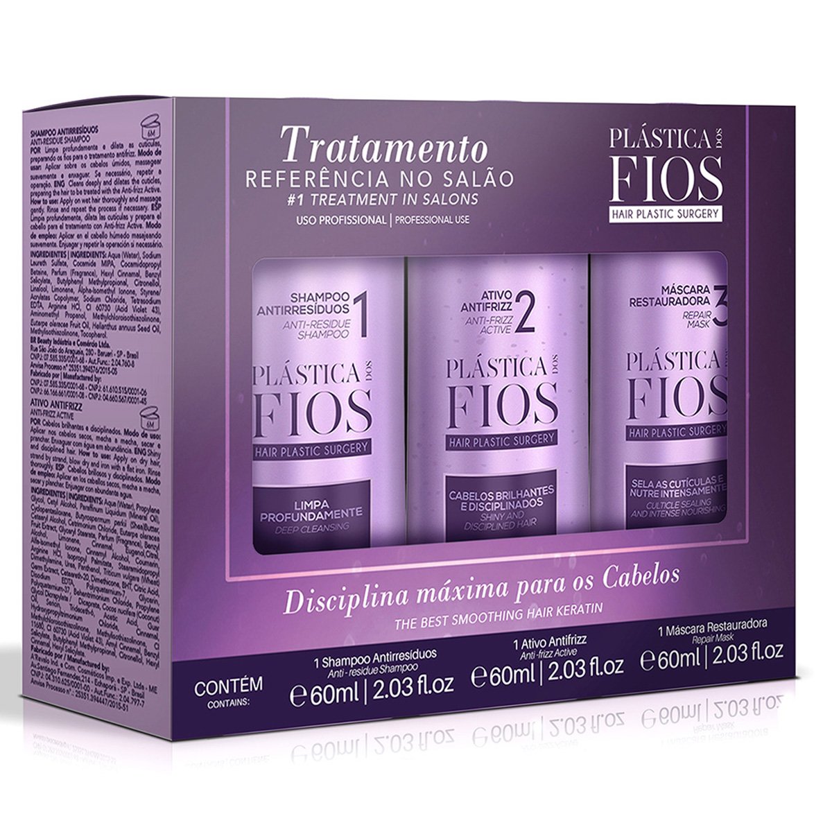 Cadiveu Kit Plástica dos Fios Selagem Térmica Shampoo + Ativo Antifrizz + Máscara 60ml - Incolor Menor preço em Cadiveu Kit Plástica dos Fios Selagem Térmica Shampoo + Ativo Antifrizz + Máscara 60ml - Incolor