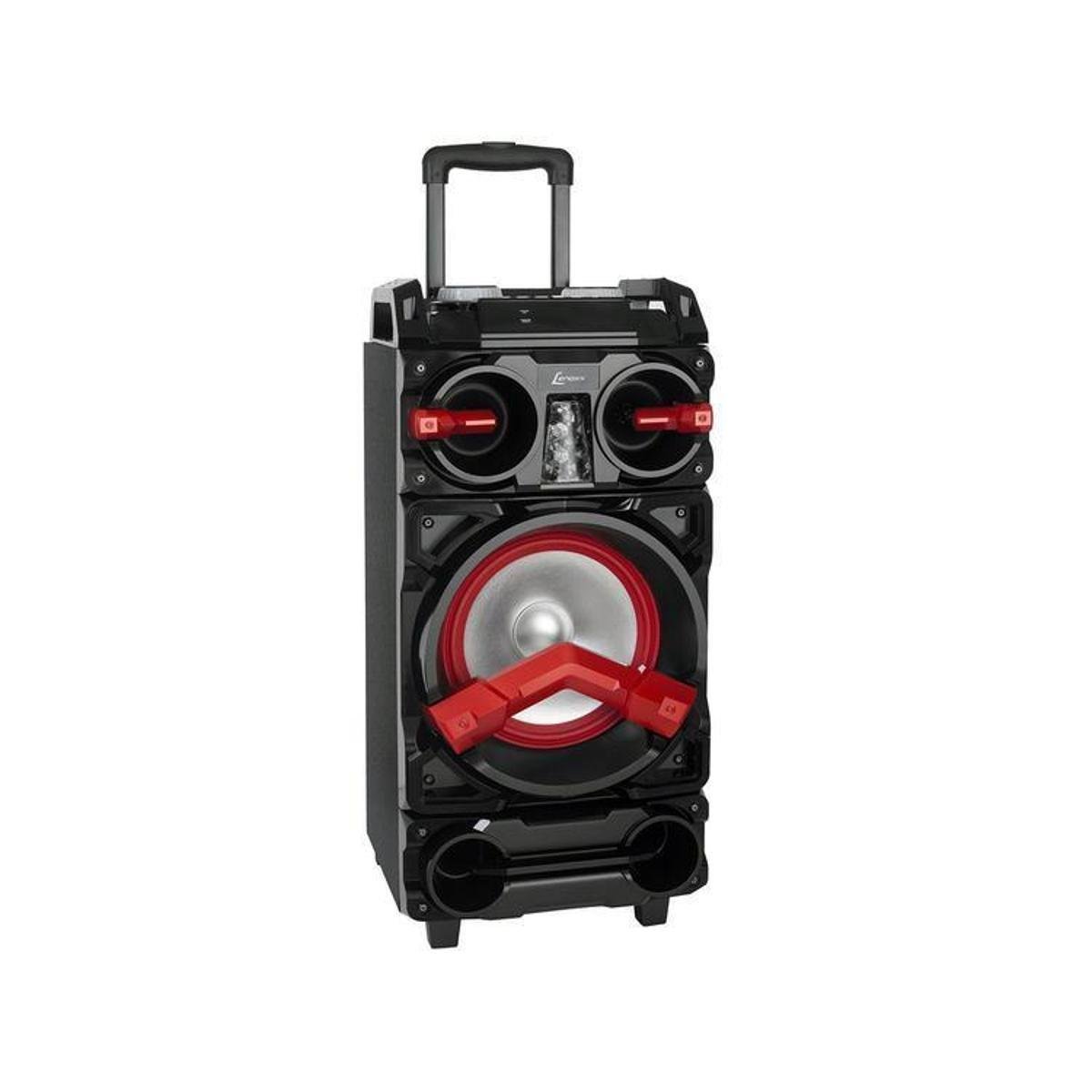 Caixa de Som Bluetooth Lenoxx CA 390 Portátil Amplificada 500W USB Menor preço em Caixa de Som Bluetooth Lenoxx CA 390 Portátil Amplificada 500W USB