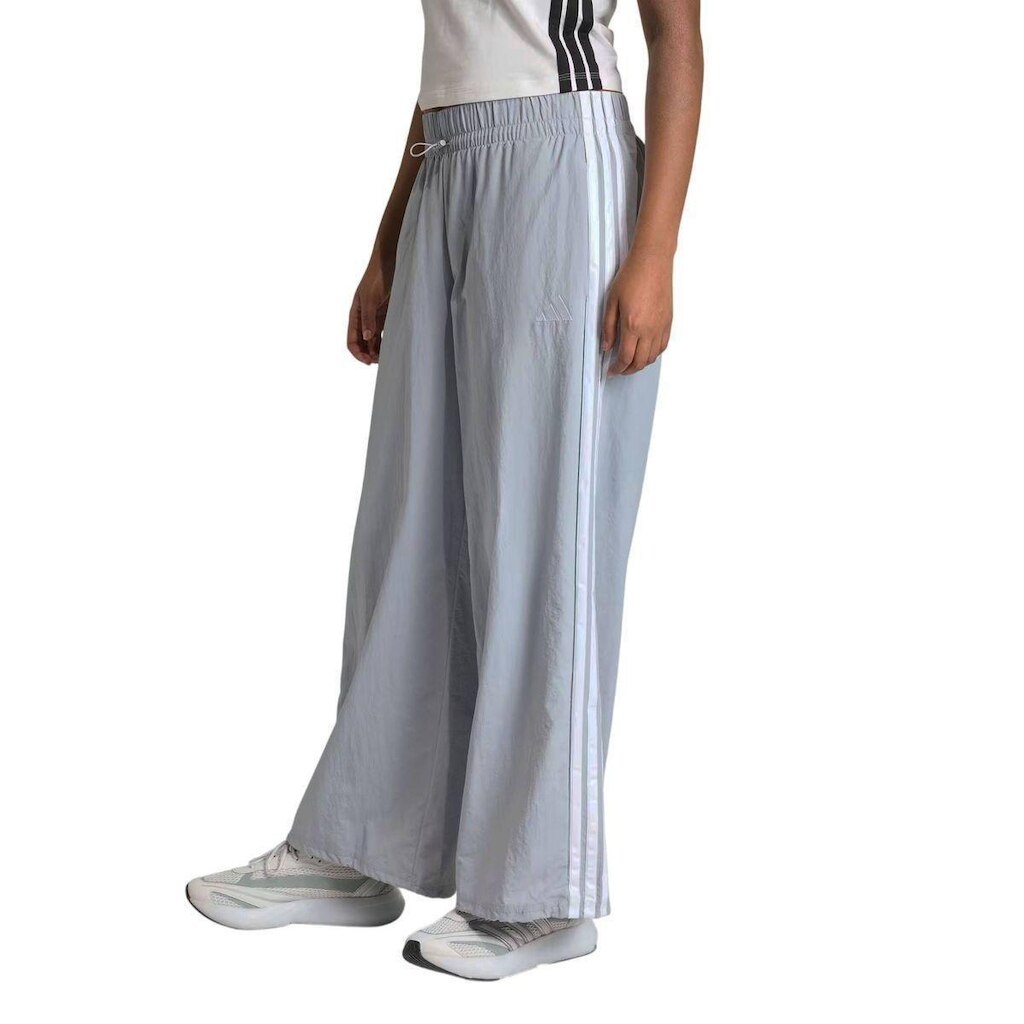 CALCA 3 STRIPES KC5221 - CINZA CLARO/BRANCO P