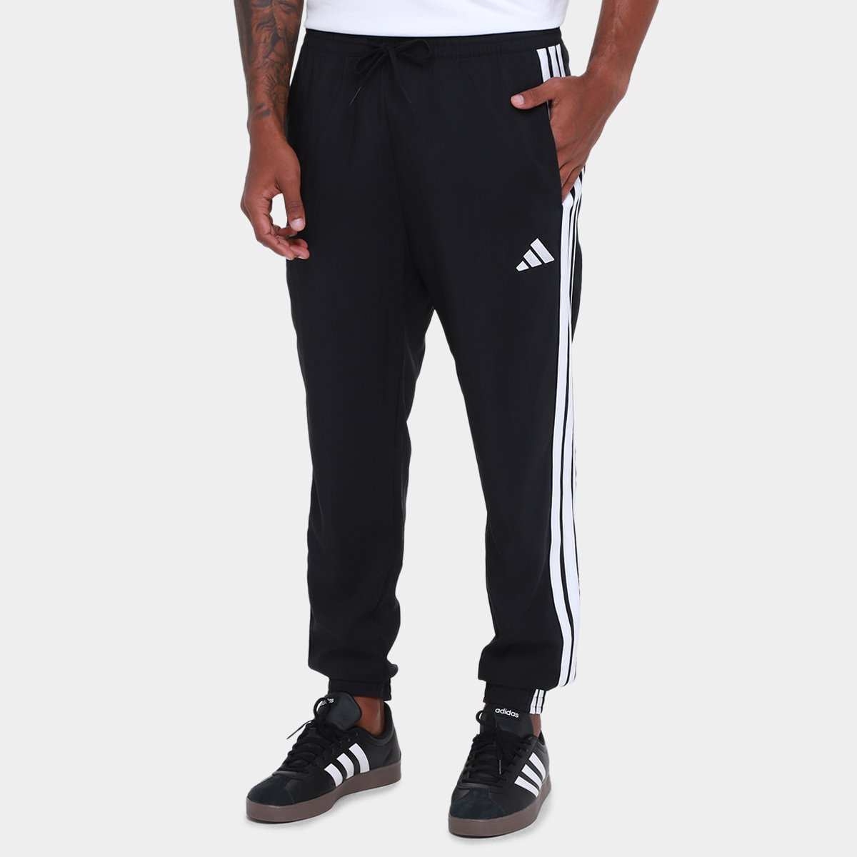 Calça Adidas Plano 3 Stripes Masculina Menor preço em Calça Adidas Plano 3 Stripes Masculina