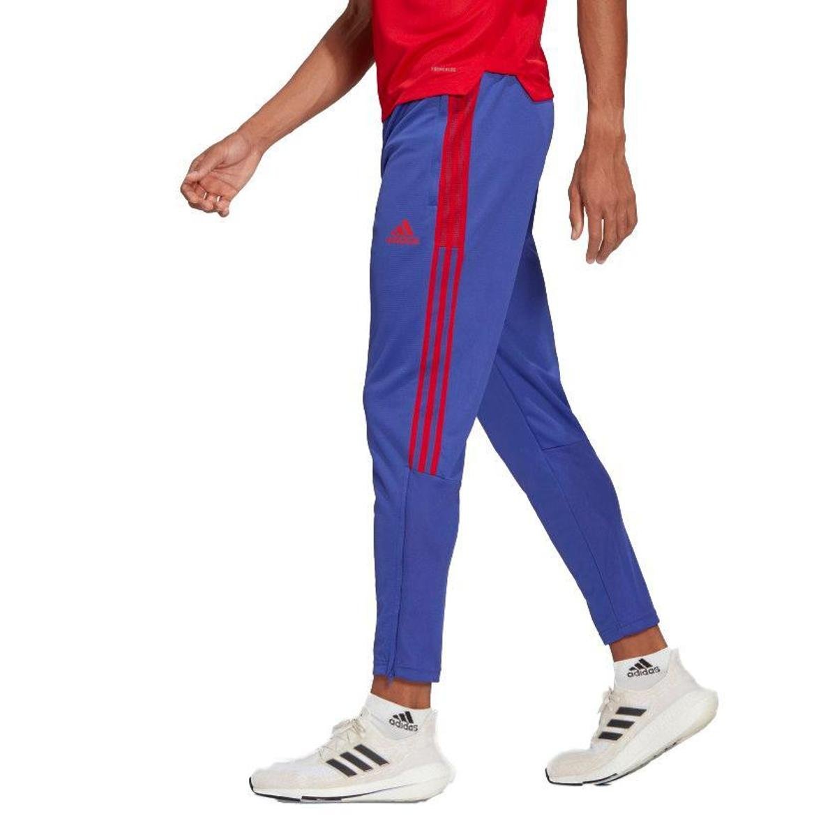 Calça Adidas Primeblue Slim Masculina - Azul e Vermelho - Azul+Vermelho |  Zattini