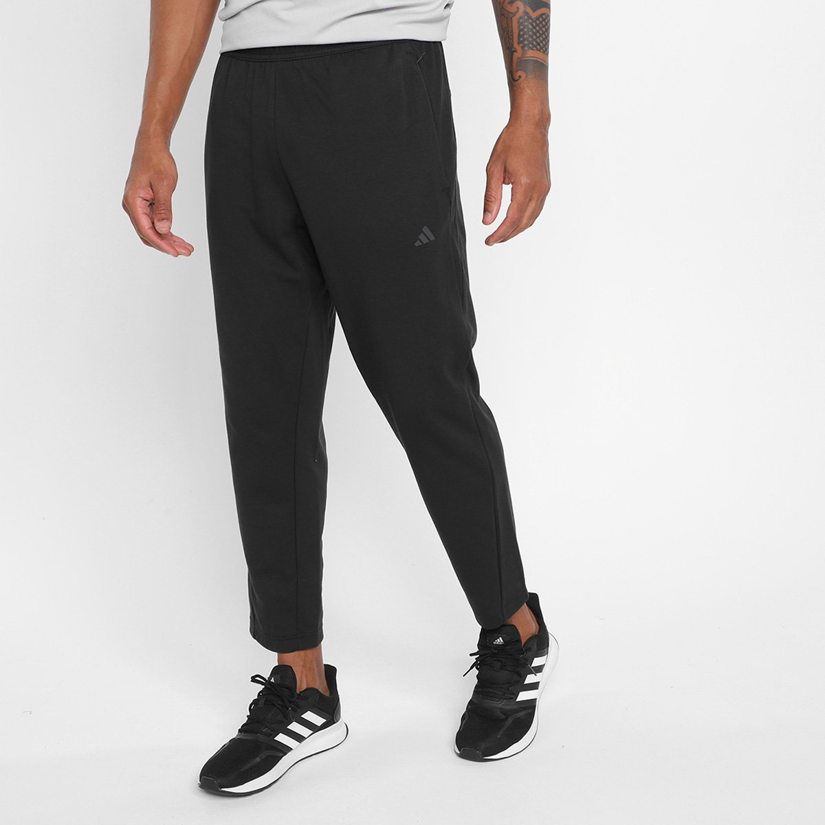 Calça Adidas Yoga Base Masculina - Preto+Chumbo Menor preço em Calça Adidas Yoga Base Masculina - Preto+Chumbo