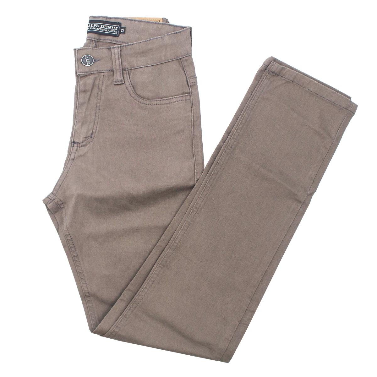 calça sarja infantil cinza