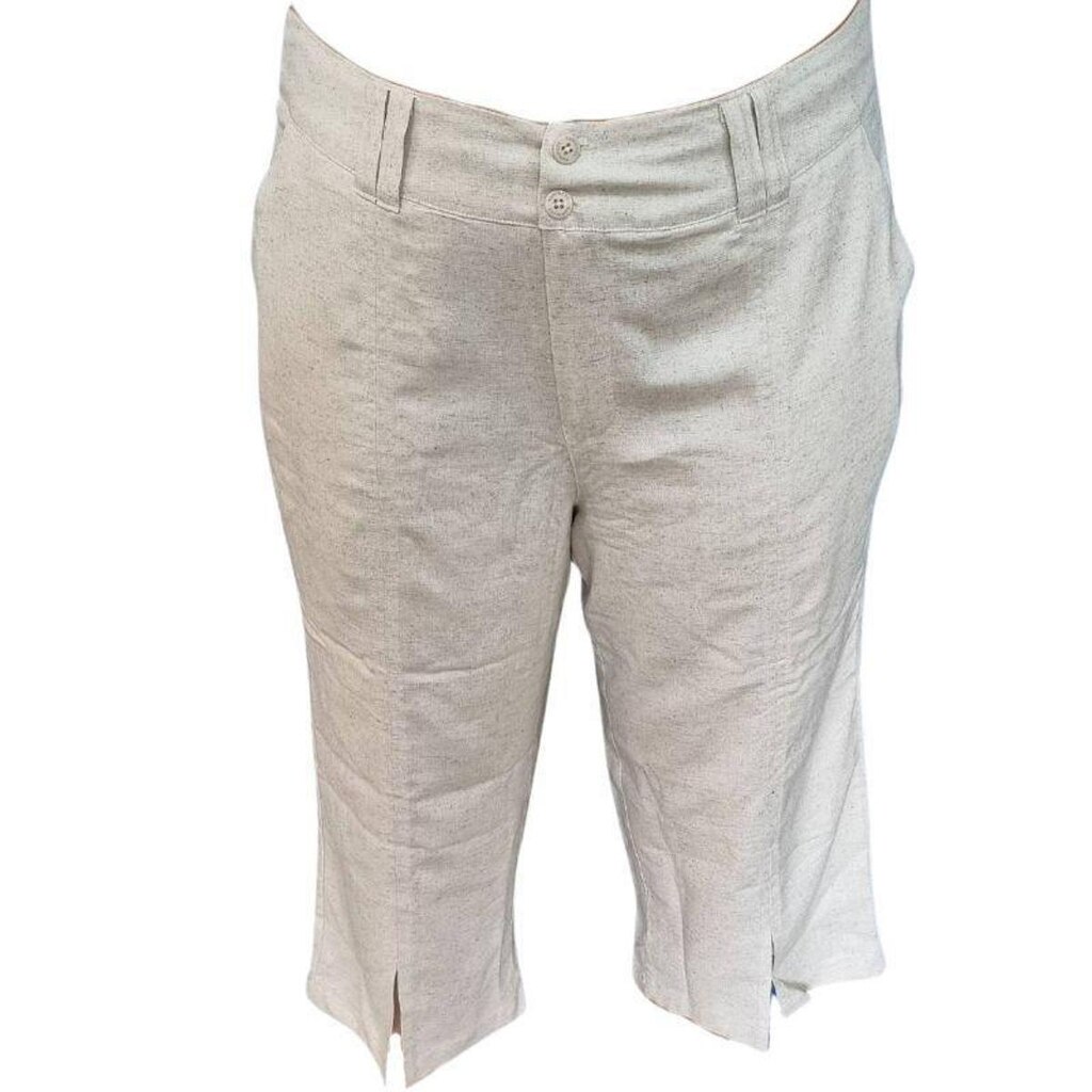 Calça Alfaiataria Feminina Pantacourt Linho Plus Size