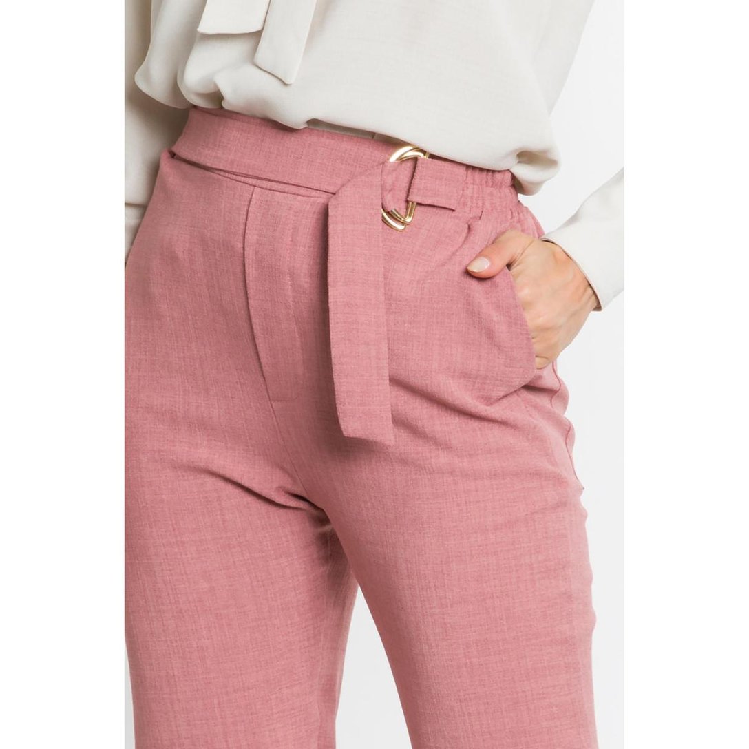 Calça De Linho Puro Feminina Calça Alfaiataria Linho Feminina - Rosê | Zattini