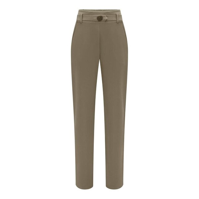 Calça Alfaiataria Lunender Slim Em Malha Marrom Tam. P