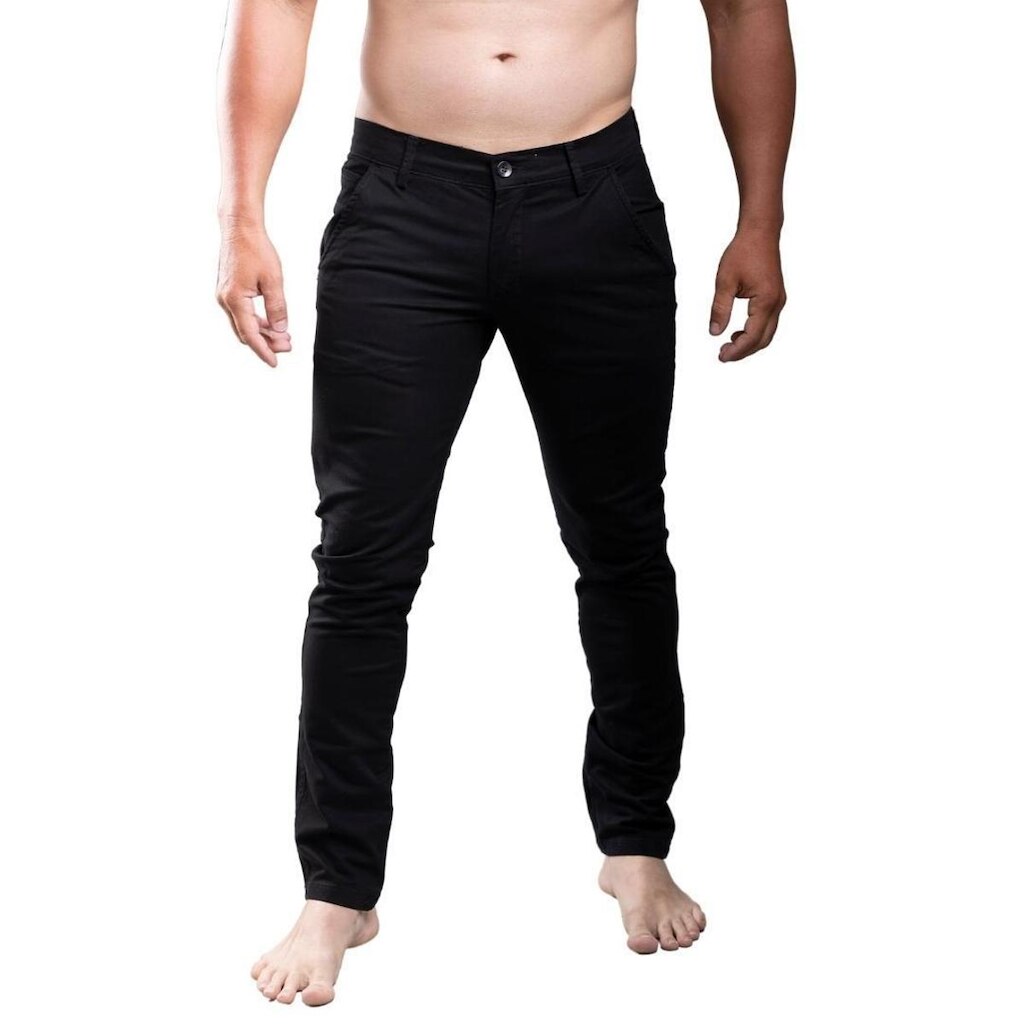 Calça Alfaiataria Masculina Skinny Com Bolsos