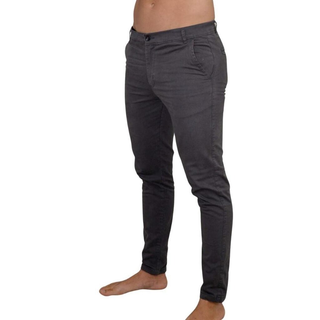 Calça Alfaiataria Masculina Skinny Com Bolsos