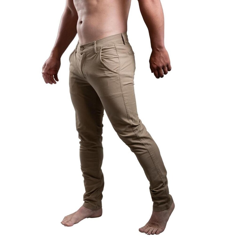 Calça Alfaiataria Masculina Skinny Com Bolsos