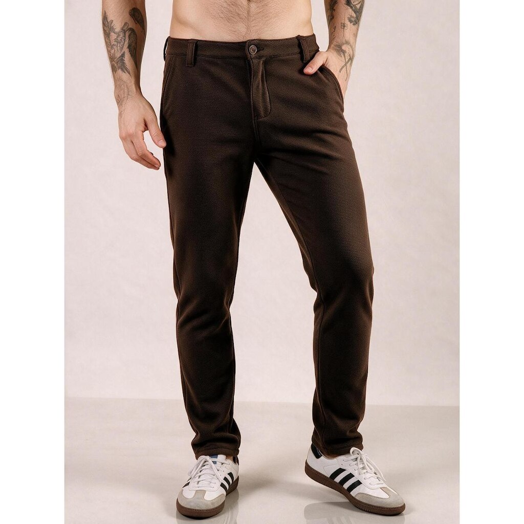 Calça Alfaiataria Masculina Slim Social Texturizada Jacquard