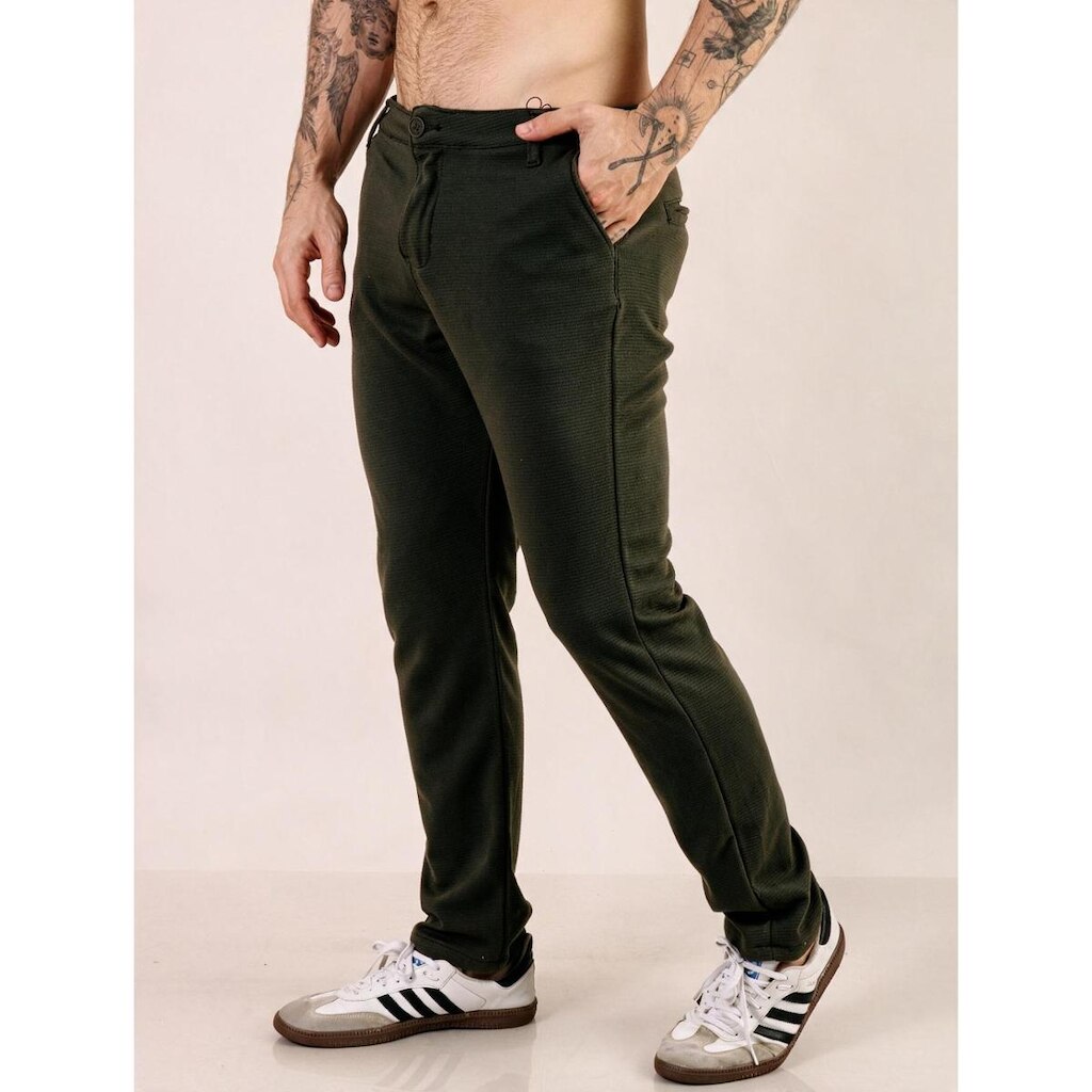 Calça Alfaiataria Masculina Slim Social Texturizada Jacquard