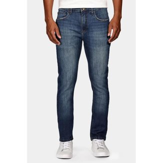 Calça Aramis Jeans Slim Vintage Blue Escura Azul Escuro