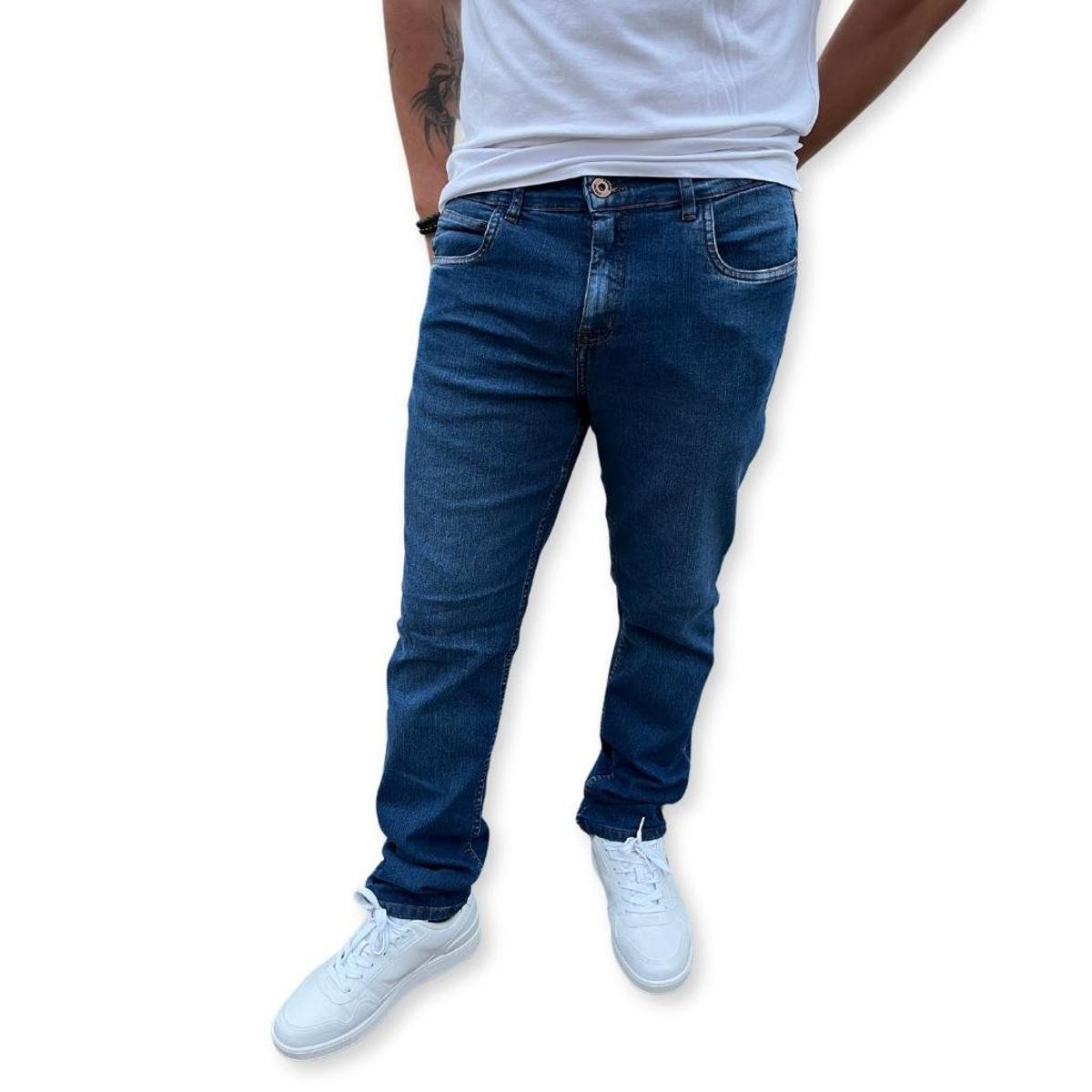 Calça Austin Jeans Skinny Fit Masculina - Azul Menor preço em Calça Austin Jeans Skinny Fit Masculina - Azul