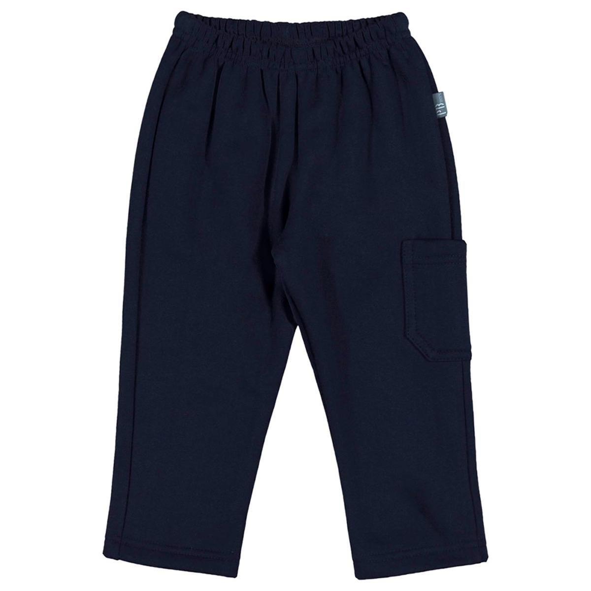 Calça Bebê Menino Moletom - Marinho Menor preço em Calça Bebê Menino Moletom - Marinho
