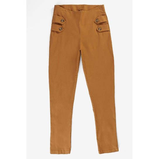 Calça Bengaline Plus Size Bege - Bege