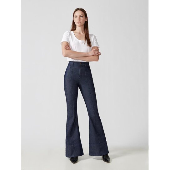 Calça Boca de Sino Stone Blue Feminina Zattini