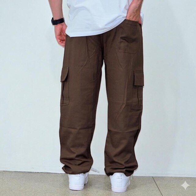 Calça Brack Cargo Baggy Marrom