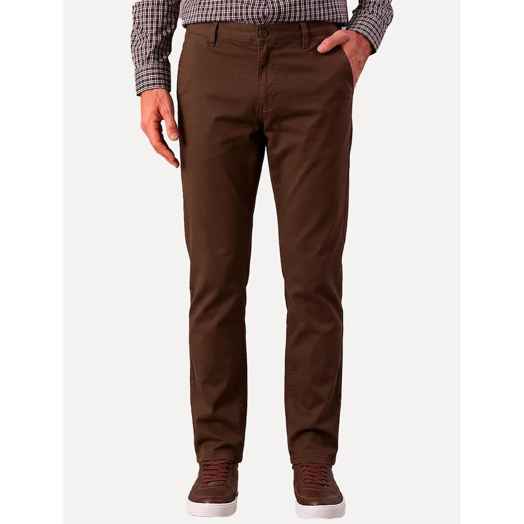 Calça Calvin Klein Jeans Masculina Slim Chino Marrom