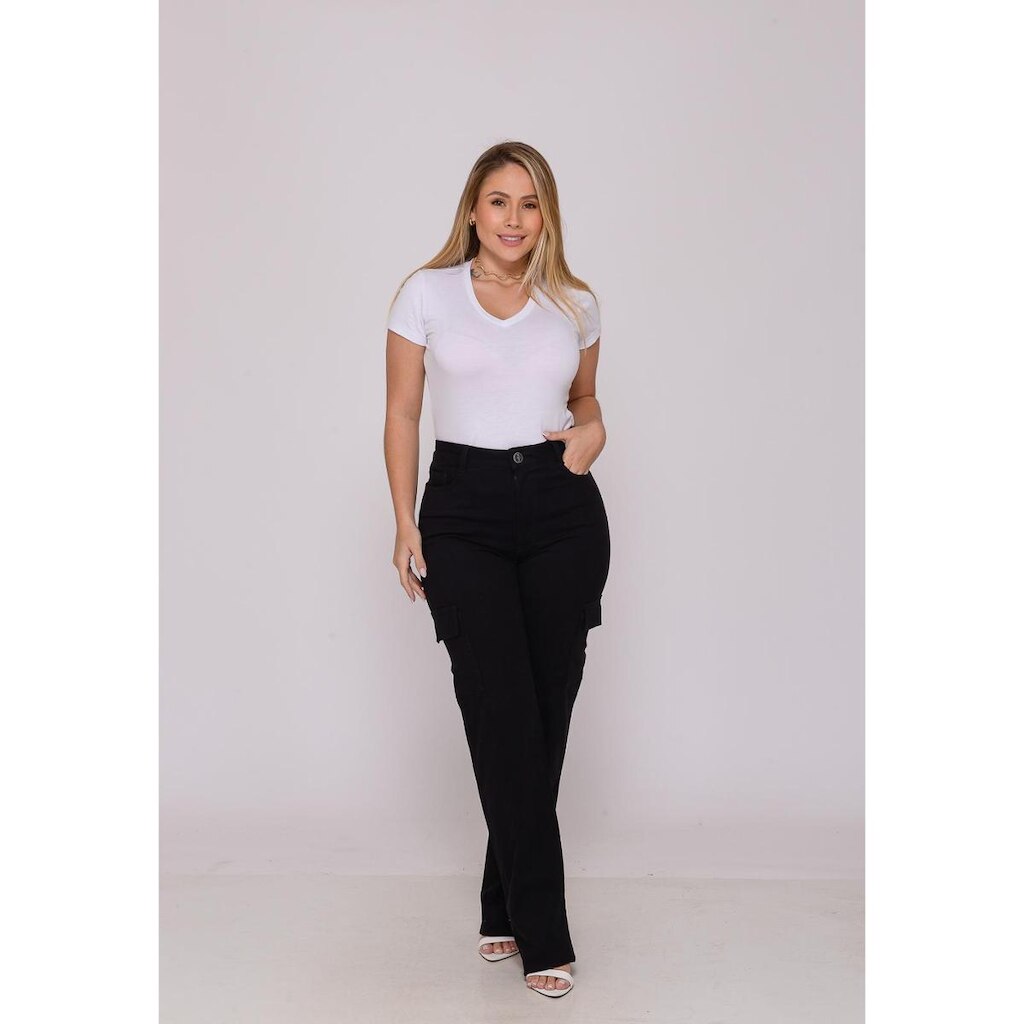 Calça Cargo Feminina 7948 Preto