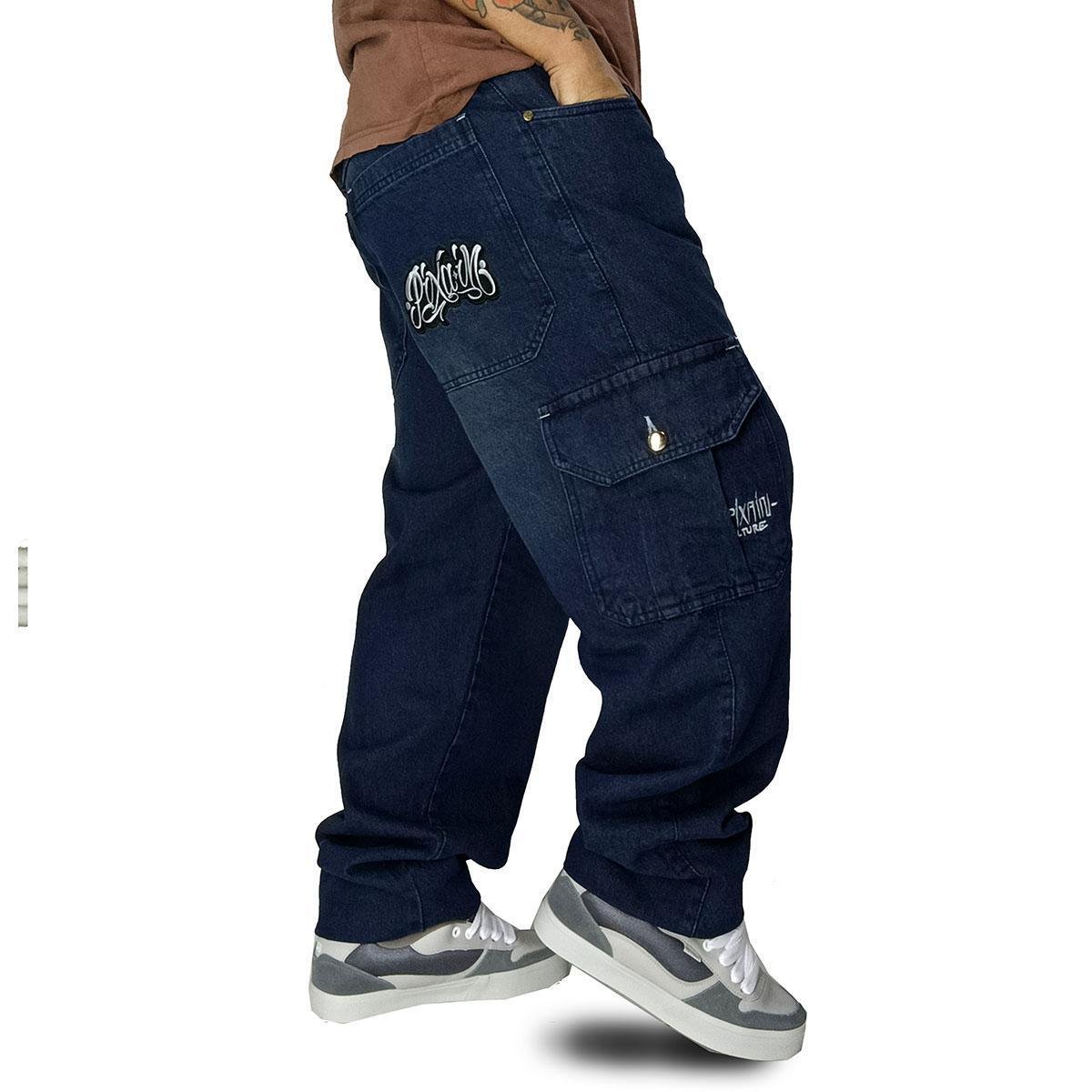 Calça Cargo Jeans Pixain Hip Hop PIX-199 | Zattini