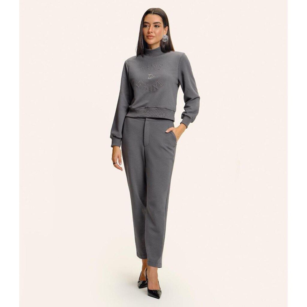 Calça Cenoura Piquet Verona Endless Cinza