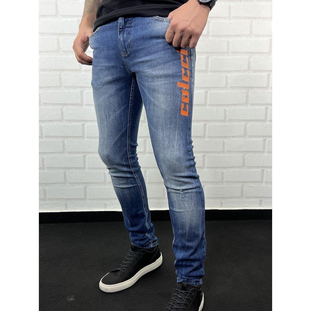 Calça Colcci Jeans Felipe Lettering Orange Color Estampado Masculino Azul - 48 - Azul Menor preço em Calça Colcci Jeans Felipe Lettering Orange Color Estampado Masculino Azul - 48 - Azul
