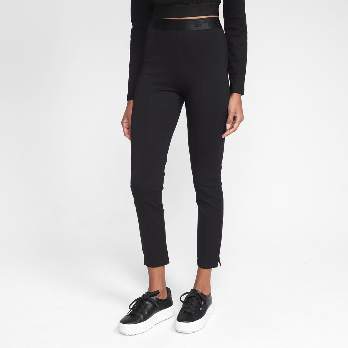 Calça Colcci Jogger Cintura Alta Feminina - Preto Menor preço em Calça Colcci Jogger Cintura Alta Feminina - Preto