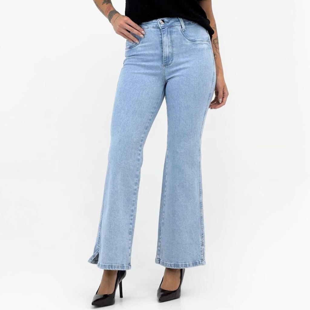 Calça Daksul Jeans Petit Flare Feminina