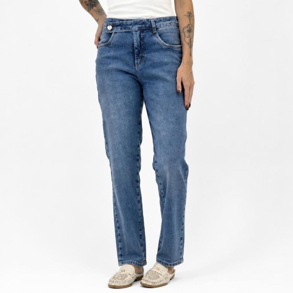 Calça Daksul Mom Jeans Feminina