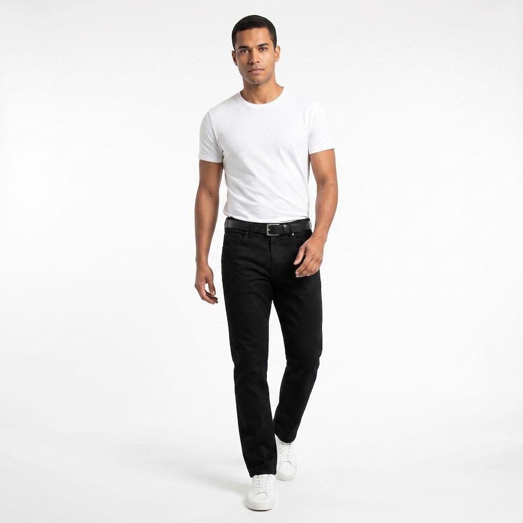 Calça de Brim Bolso Masculino Ouzzare Preta ZZ70577