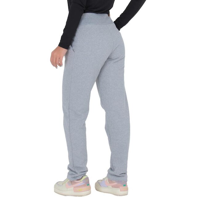 CALÇA DE MOLETOM ALGODÃO FELPADO PELUCIADO QUENTINHA WIDE LEG