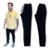 CALÇA DE MOLETOM MASCULINA COM PUNHO NA CINTURA E NA BARRA - Preto