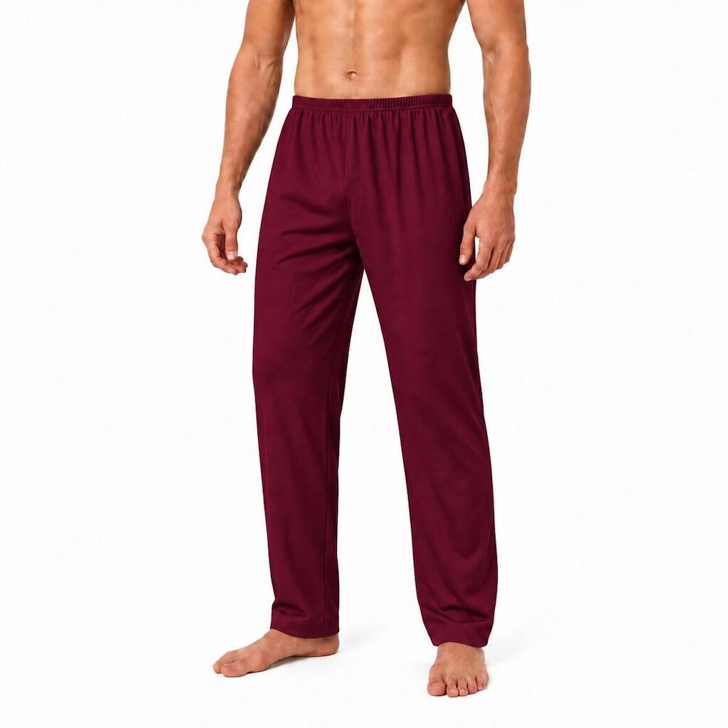 Calça De Pijama Masculina Dormir Confortável Lisa Casual
