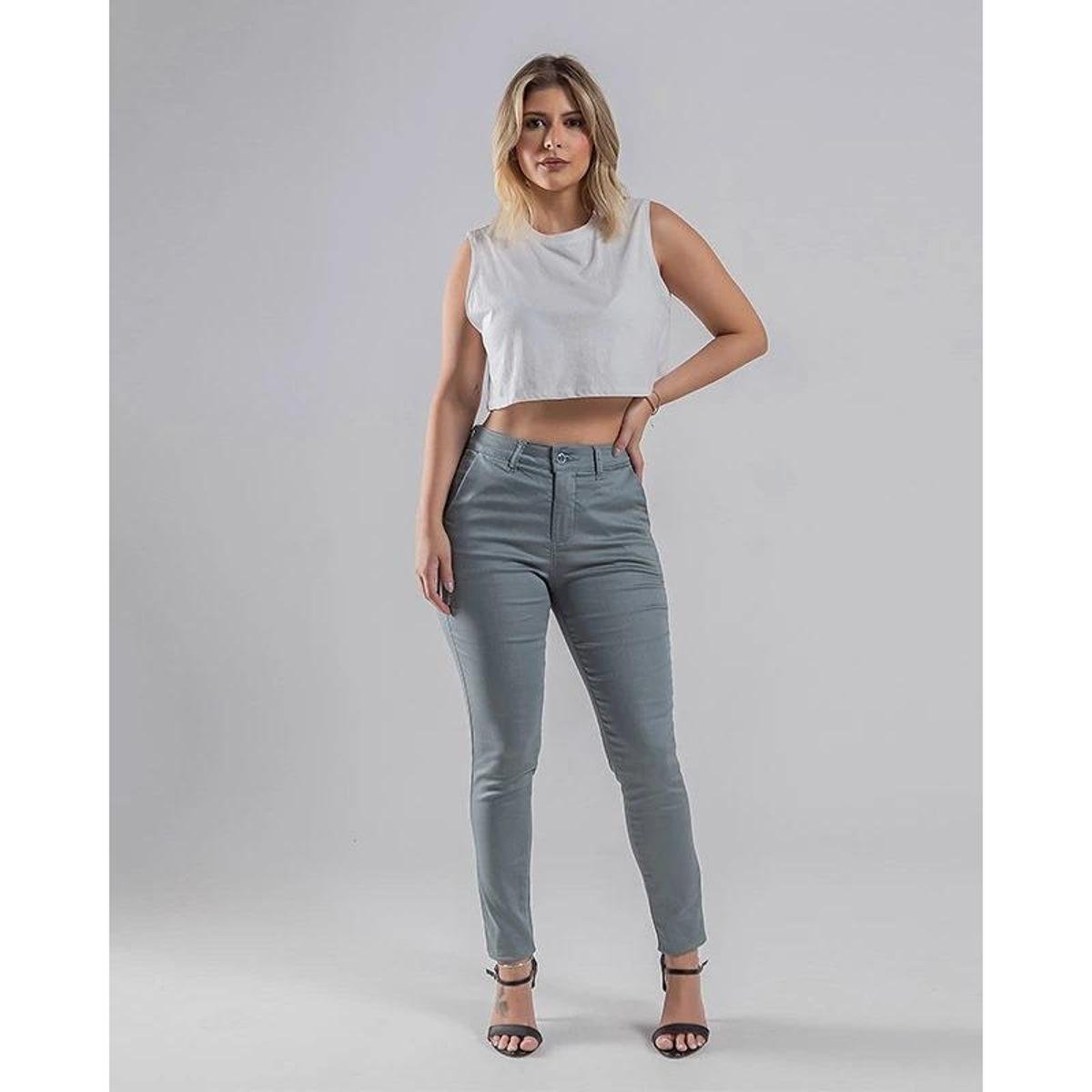 Calça de Sarja Feminina Alfaiataria - Verde claro é ruim? Calça de Sarja Feminina Alfaiataria - Verde claro é boa?