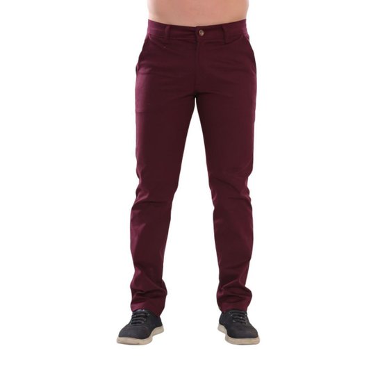 Calça De Sarja Reta Skinny Slim Masculina Com Elastano Diversas