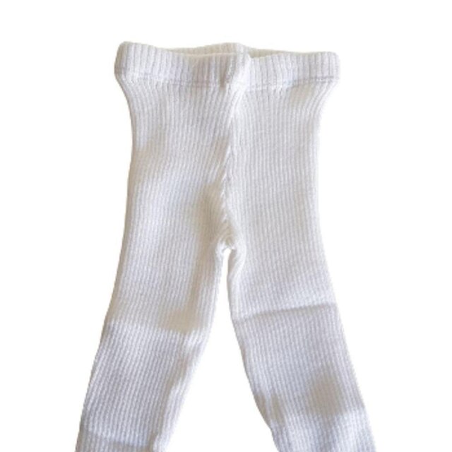 Calça de Tricô Canelada Básica Tricô Kids Branco