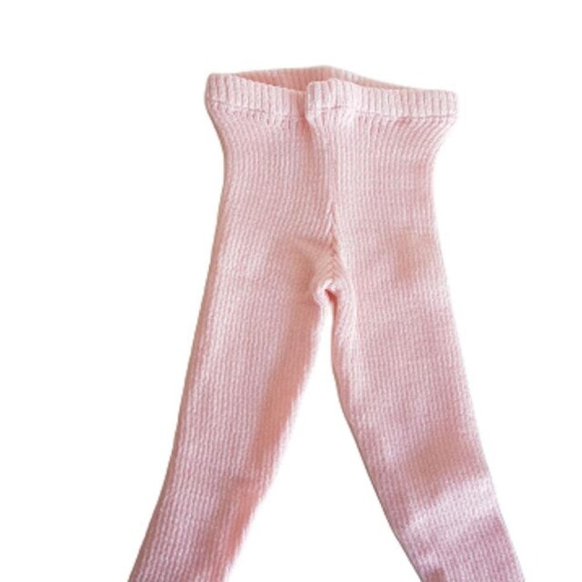Calça de Tricô Canelada Básica Tricô Kids Rosa