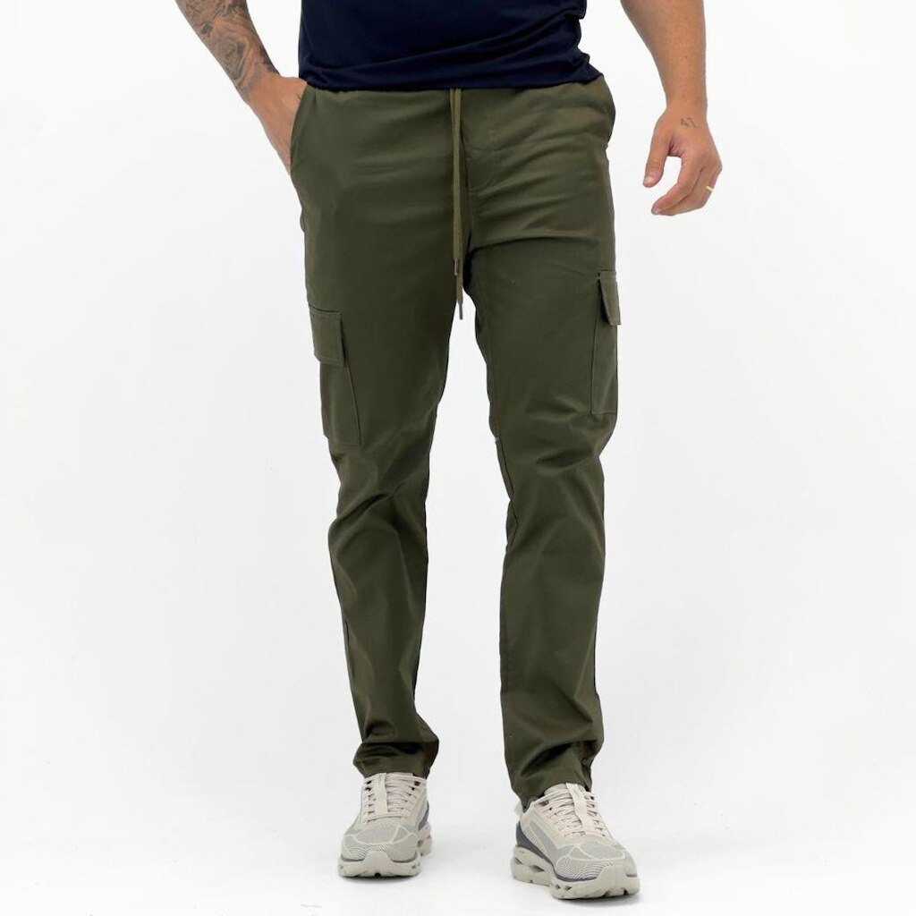 Calça Diametro Cargo em Sarja Masculina