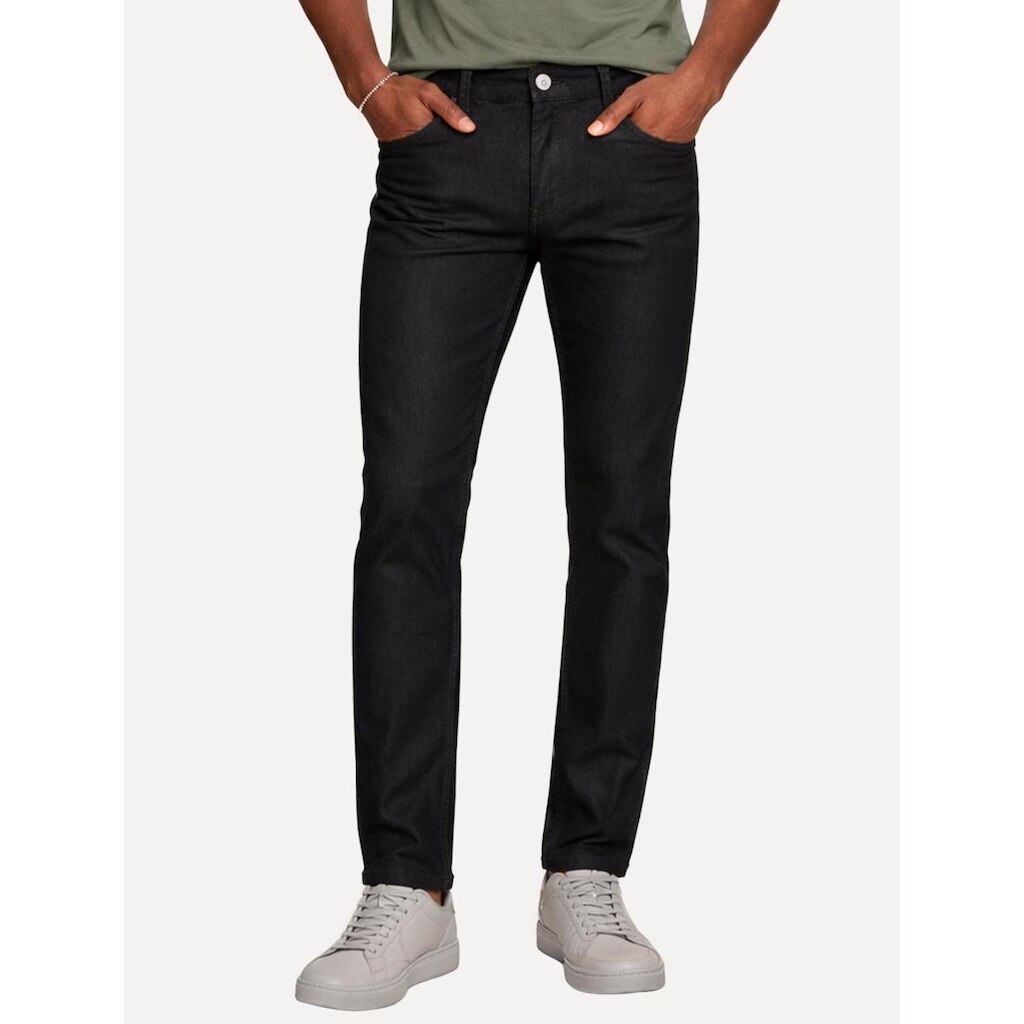Calça Dudalina Masculina Sarja Slim Fit Preto Mescla
