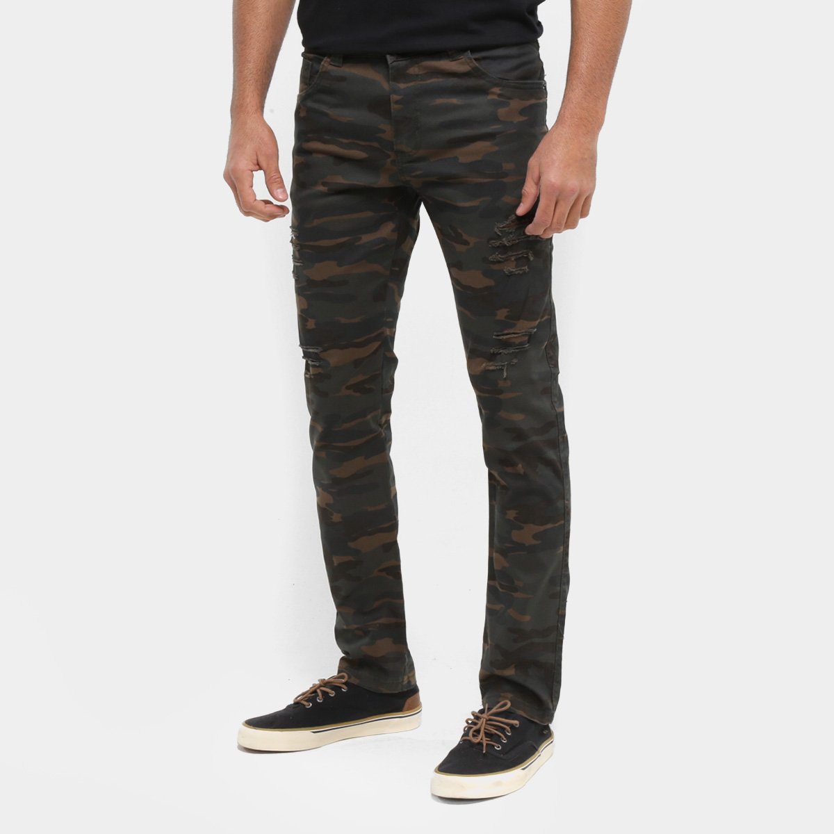 Calça Ecxo Camuflada Masculina - Verde Militar Menor preço em Calça Ecxo Camuflada Masculina - Verde Militar