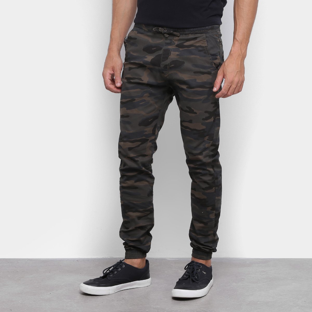 Calça Ecxo Camuflado Jogger Masculina - Verde Menor preço em Calça Ecxo Camuflado Jogger Masculina - Verde