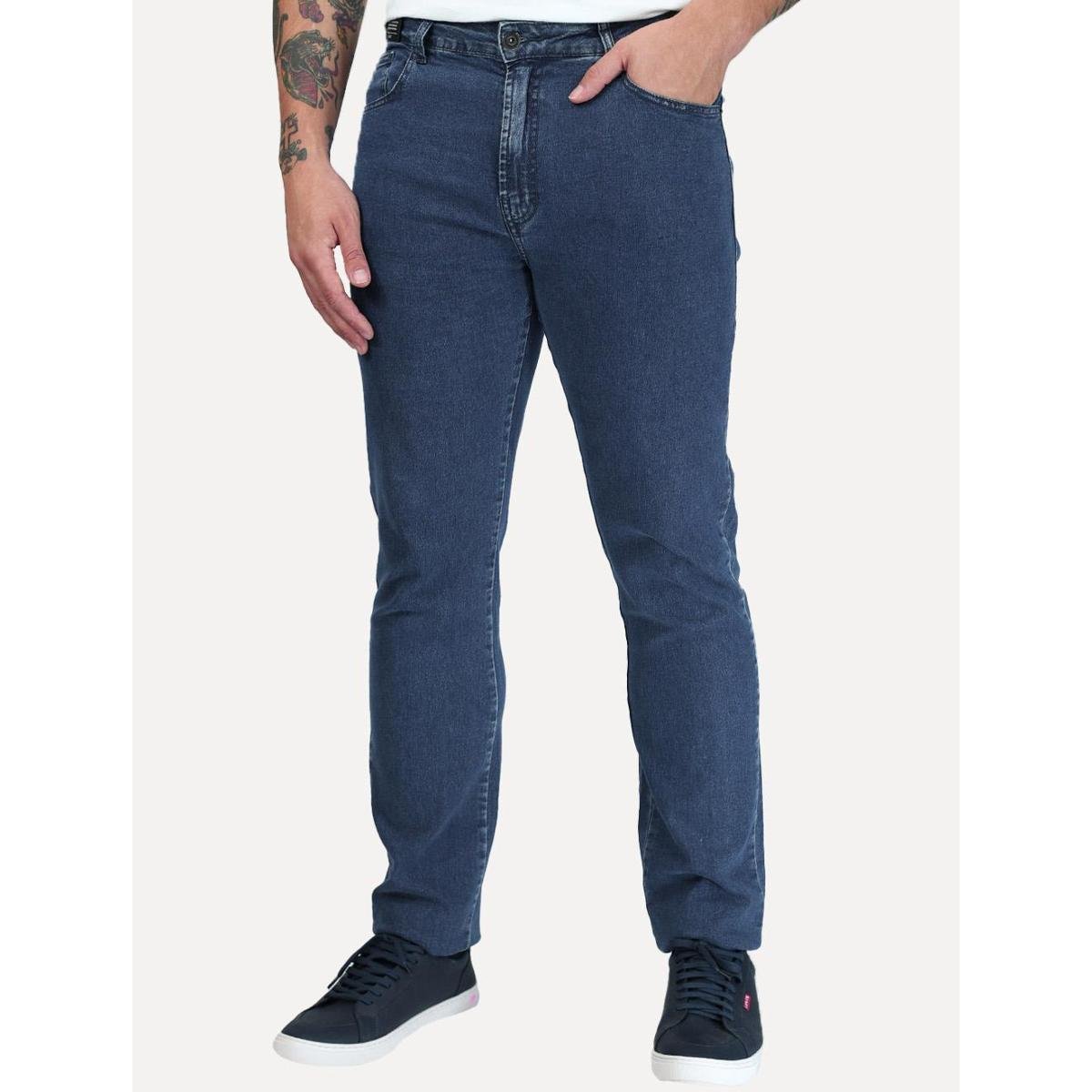 Calça Ellus Jeans Masculina Slim First Blue Azul Medio Menor preço em Calça Ellus Jeans Masculina Slim First Blue Azul Medio