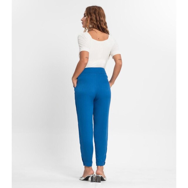Calça Em Viscose Feminina Endless Azul