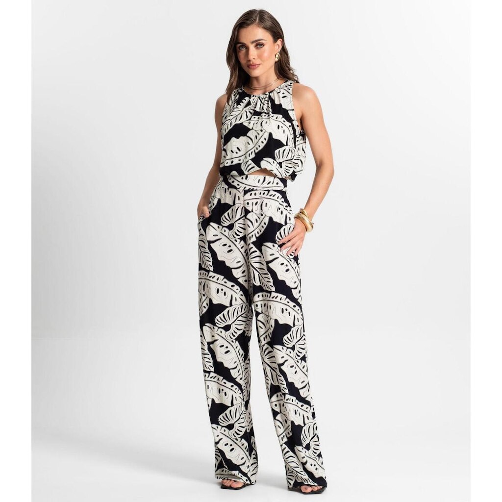 Calça Endless Pantalona Estampada Feminina