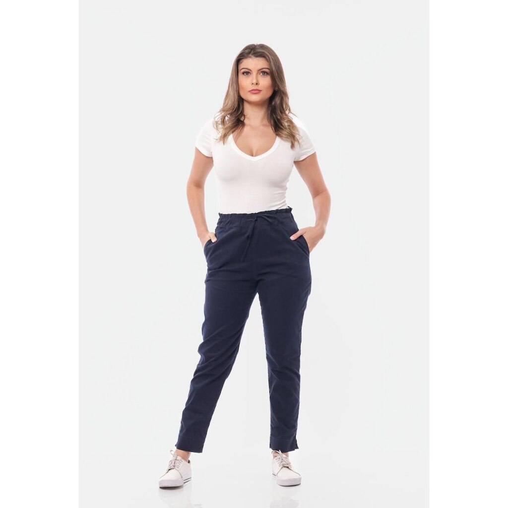 Calça Feminina 3821 Azul Marinho Bella Canvas