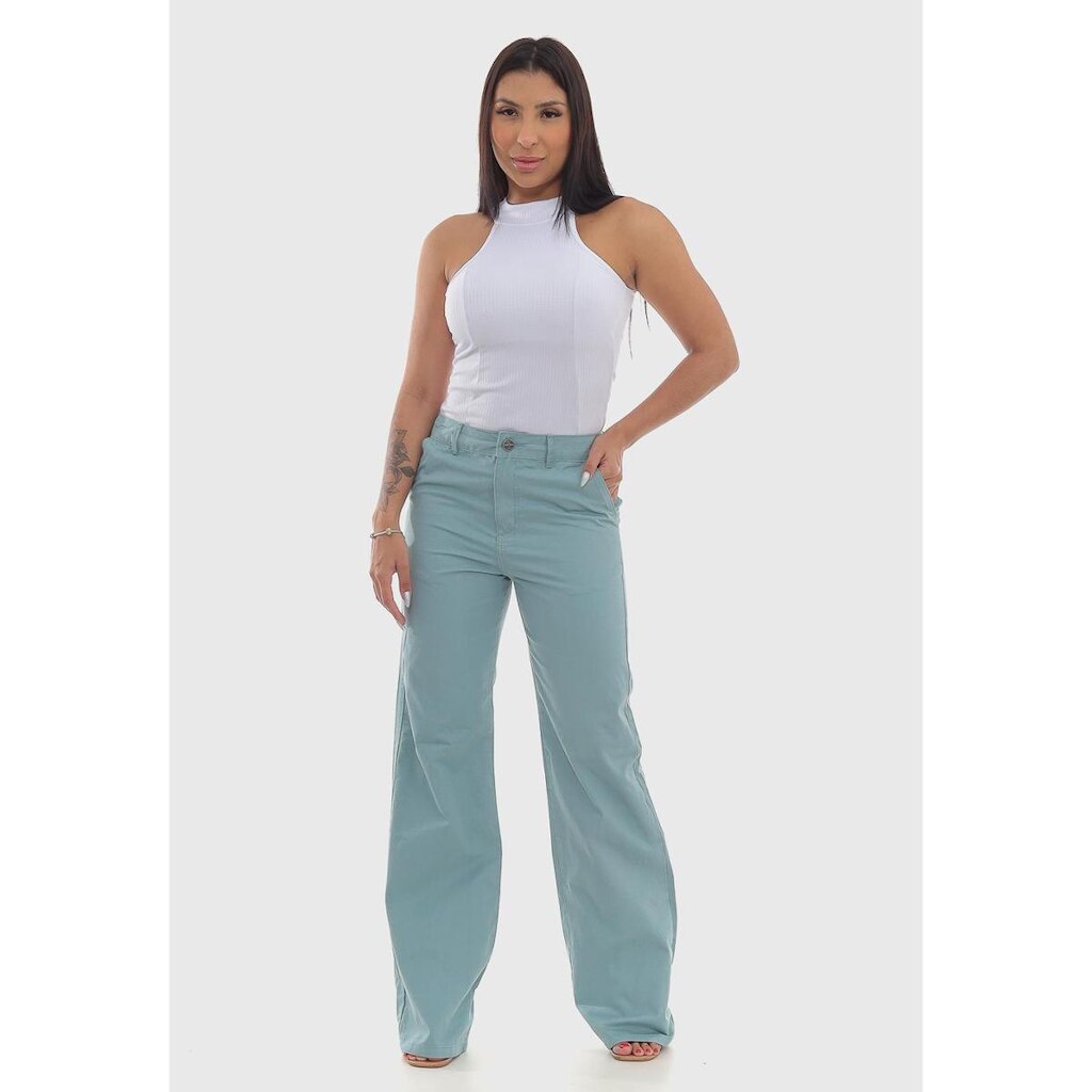 Calça Feminina 7920 Wide Leg Green