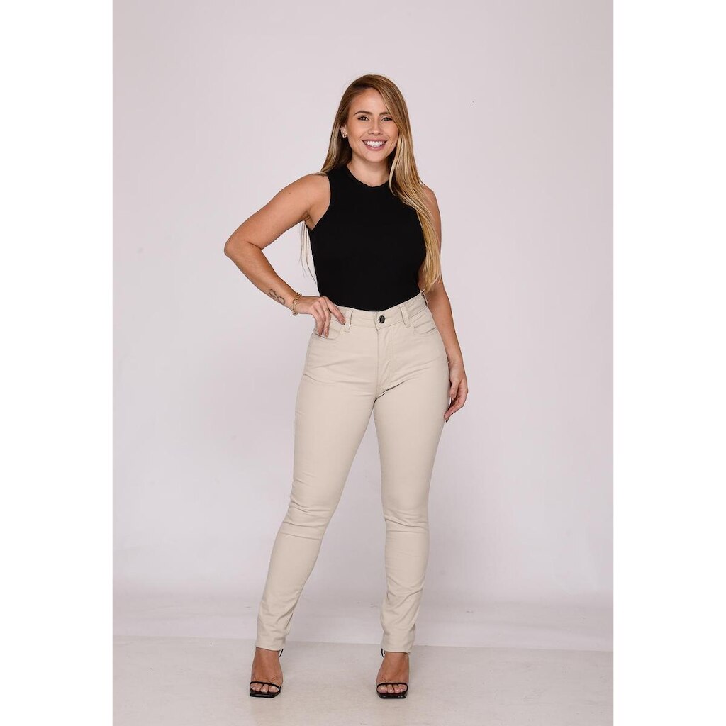 Calça Feminina 7951 Bege Claro