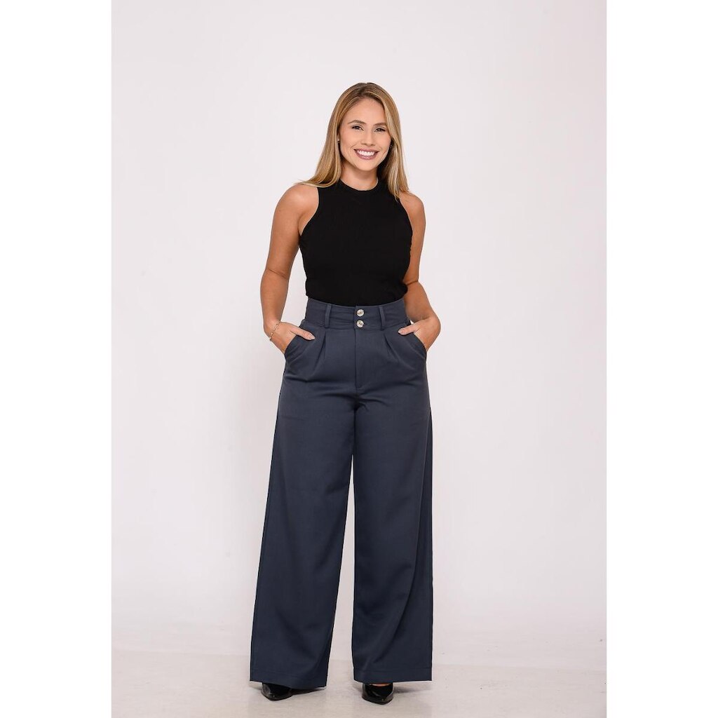 Calça Feminina Alfaiataria Chumbo